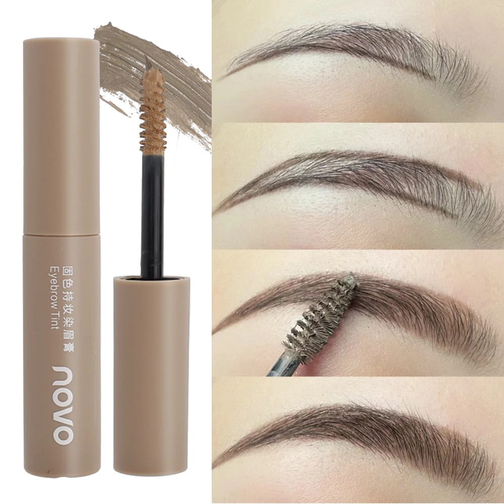 Natural Eyebrow Tint Waterproof Long Lasting Liquid Enhacer Dye Eyebrow Gel Cream Grey Coffee Brown Mascara Tint Makeup Cosmetic