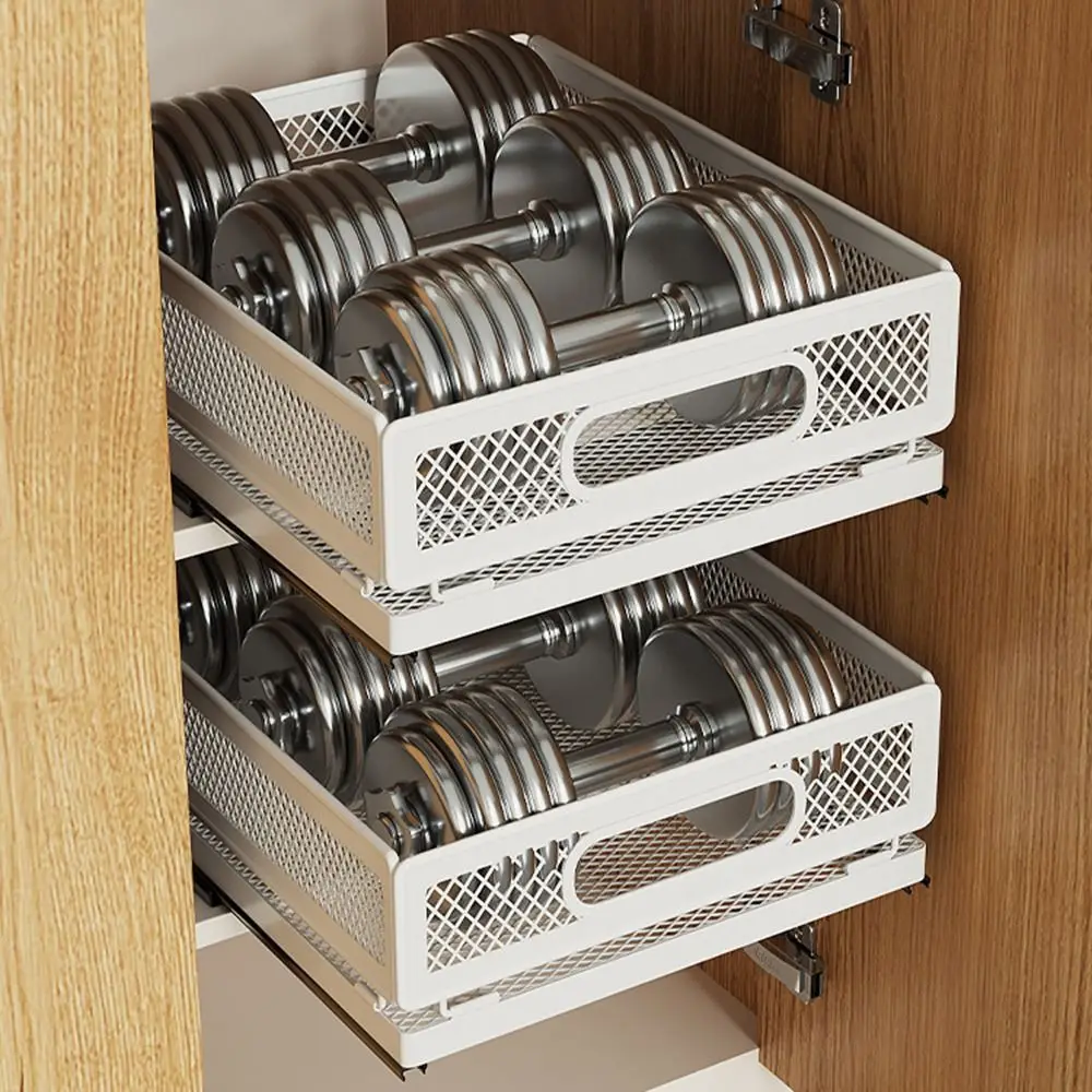 

Expandable Foldable Sink Pull-out Rack Adjustable Slide Drawer Retractable Storage Container Stackable Large Capacity