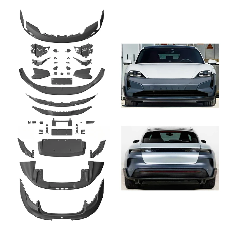 High Quality Front Rear Bumper Body Kit For Taycan 2019-2025 Upgrade Mod Parts