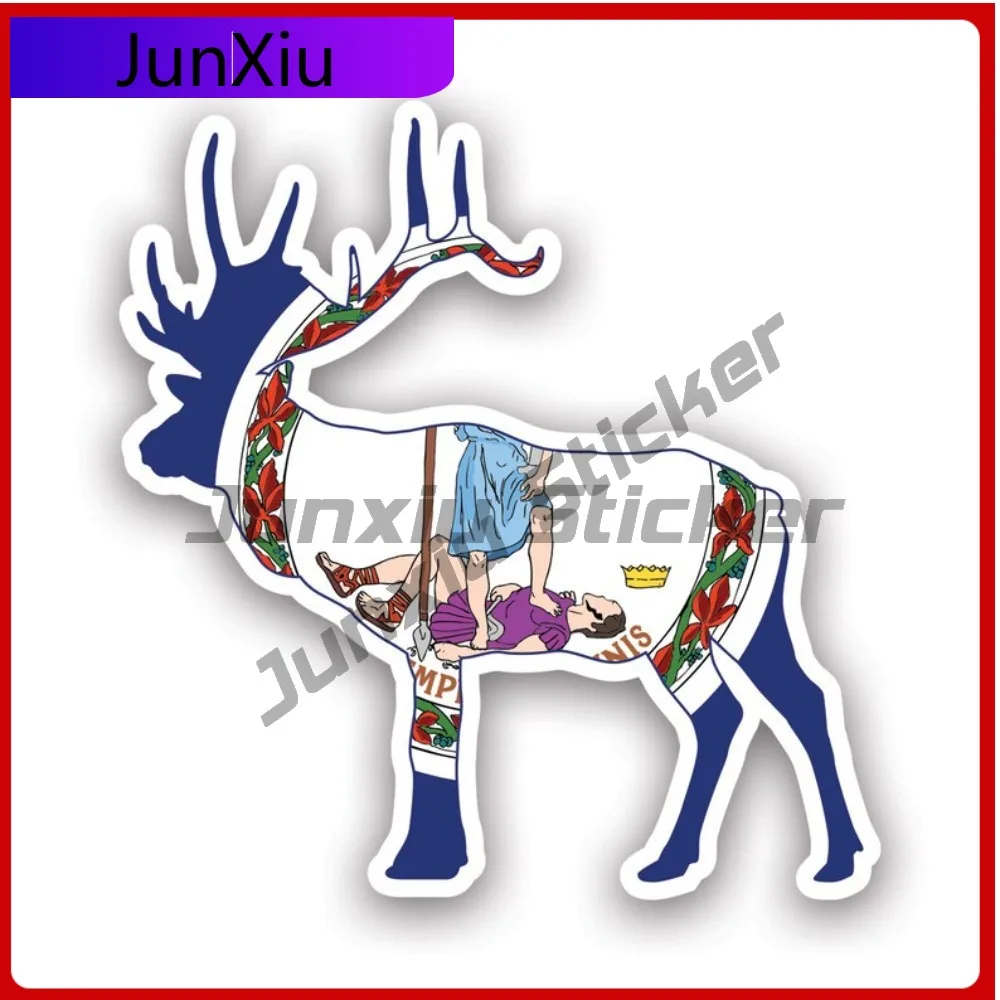 

Virginia Deer Shaped Weather Resistant Fade Resistant Classic For Truck Car Window Rear Windshield Easy Apply No Residue Decal