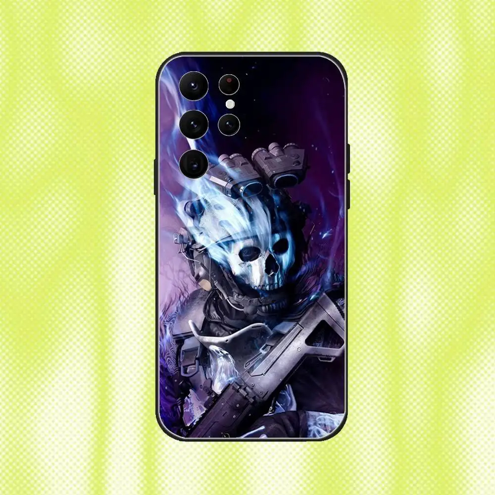 Ghost COD Call Of Duty Phone Case For Samsung S 25,24,23,22,30,21,10,9,Ultra,Plus,Lite,FE,4,5G Black Soft Case