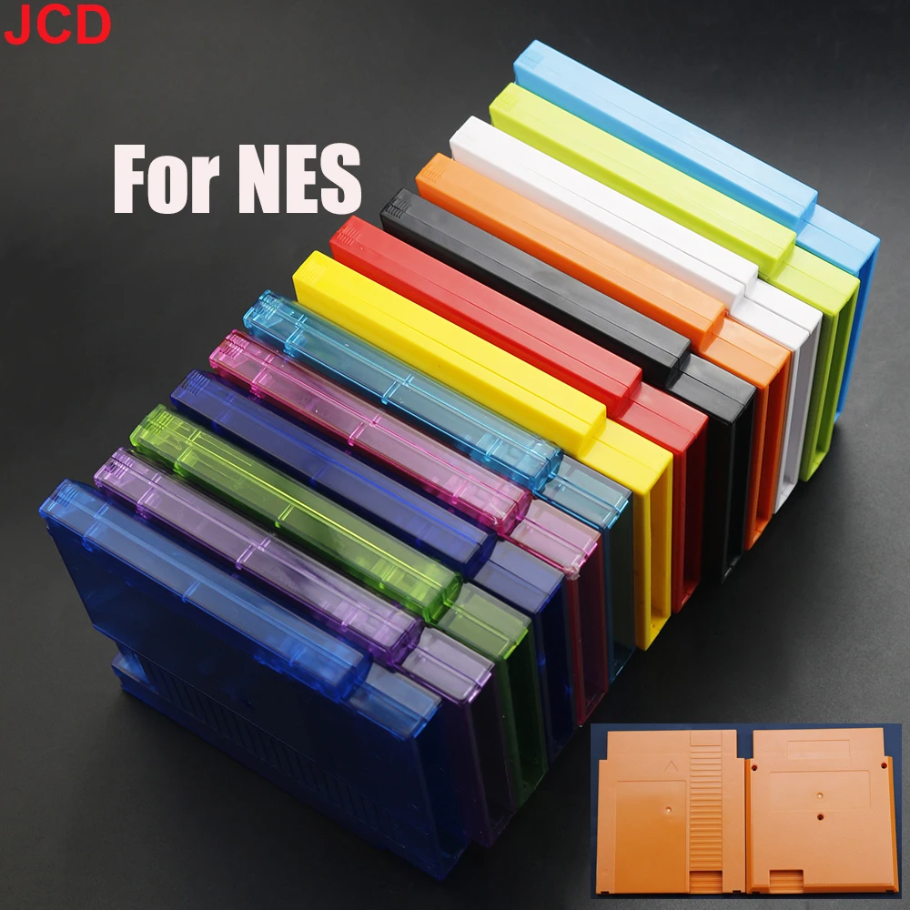 JCD 1pcs Hard Plastic Case Cartridge Shell Cover For NES 60Pin To 72Pin Game Card Replacement Shell With 3 Screws