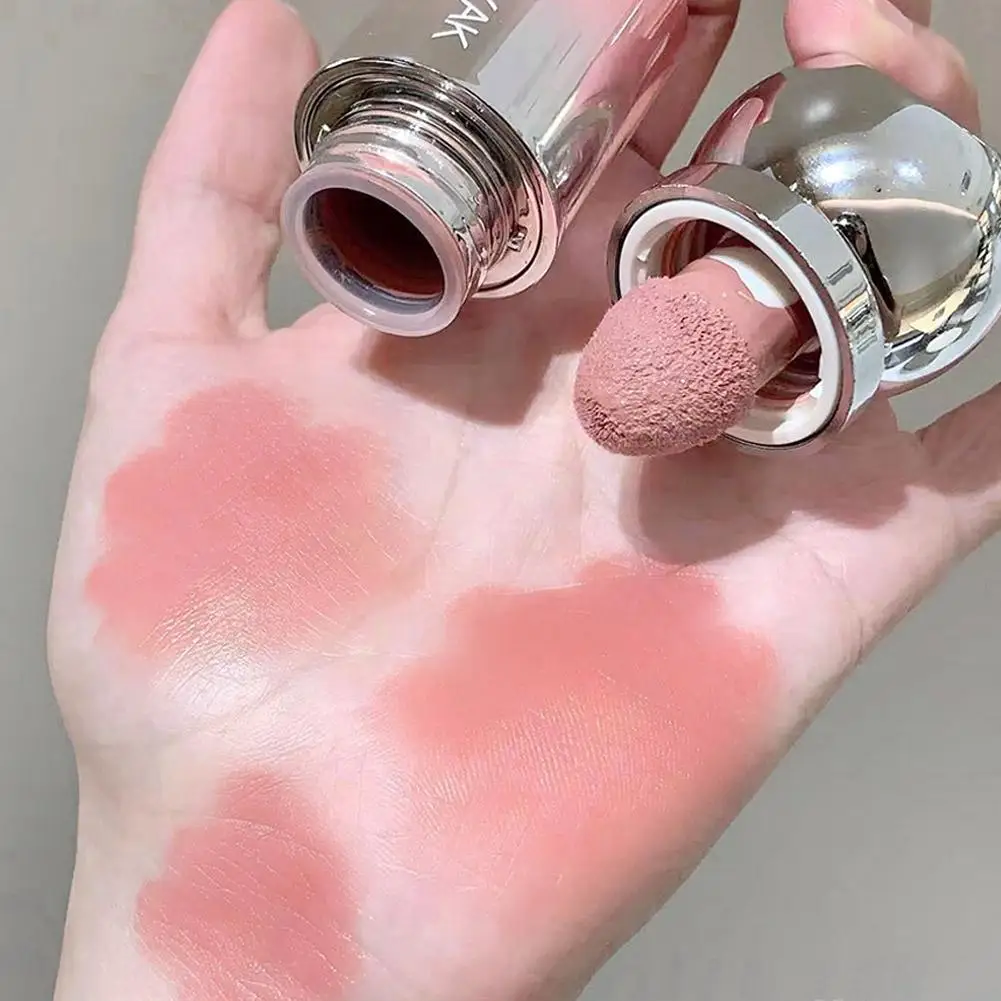 2 In 1 Liquid Blusher Cheek Lip Natural With Sponge Tip Matte Color Saturation Blusher Winter Korean Makeup Tools