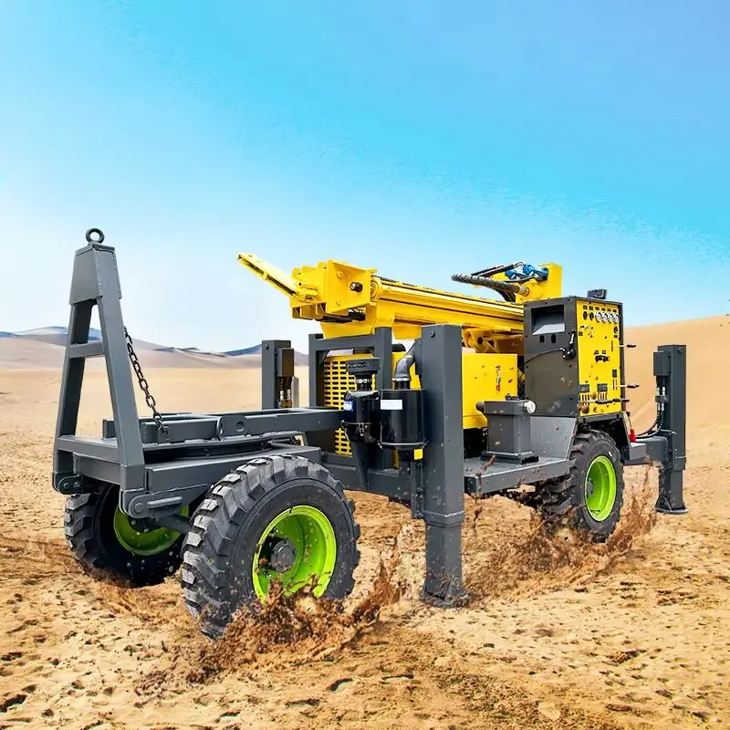 تخصيص المحمولة آبار المياه العميقة آلة حفر الآبار الديزل الهوائية الروتاري آلة حفر الآبار الصغيرة