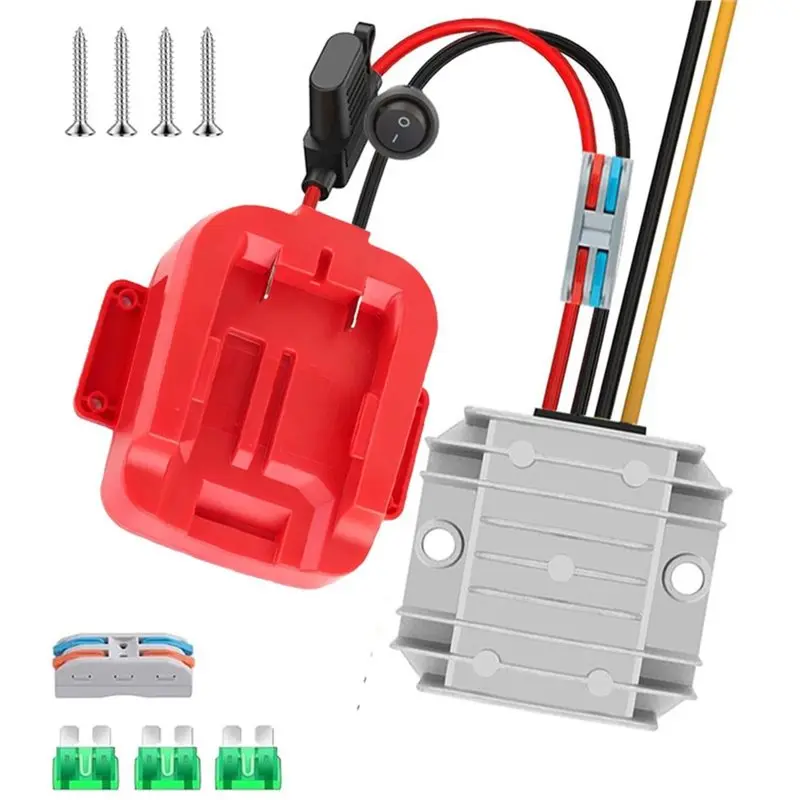 SOFT-For 20V Lithium Battery Compatible 20V To 12V Step Down Converter With Fuse Switch Buck Regulator