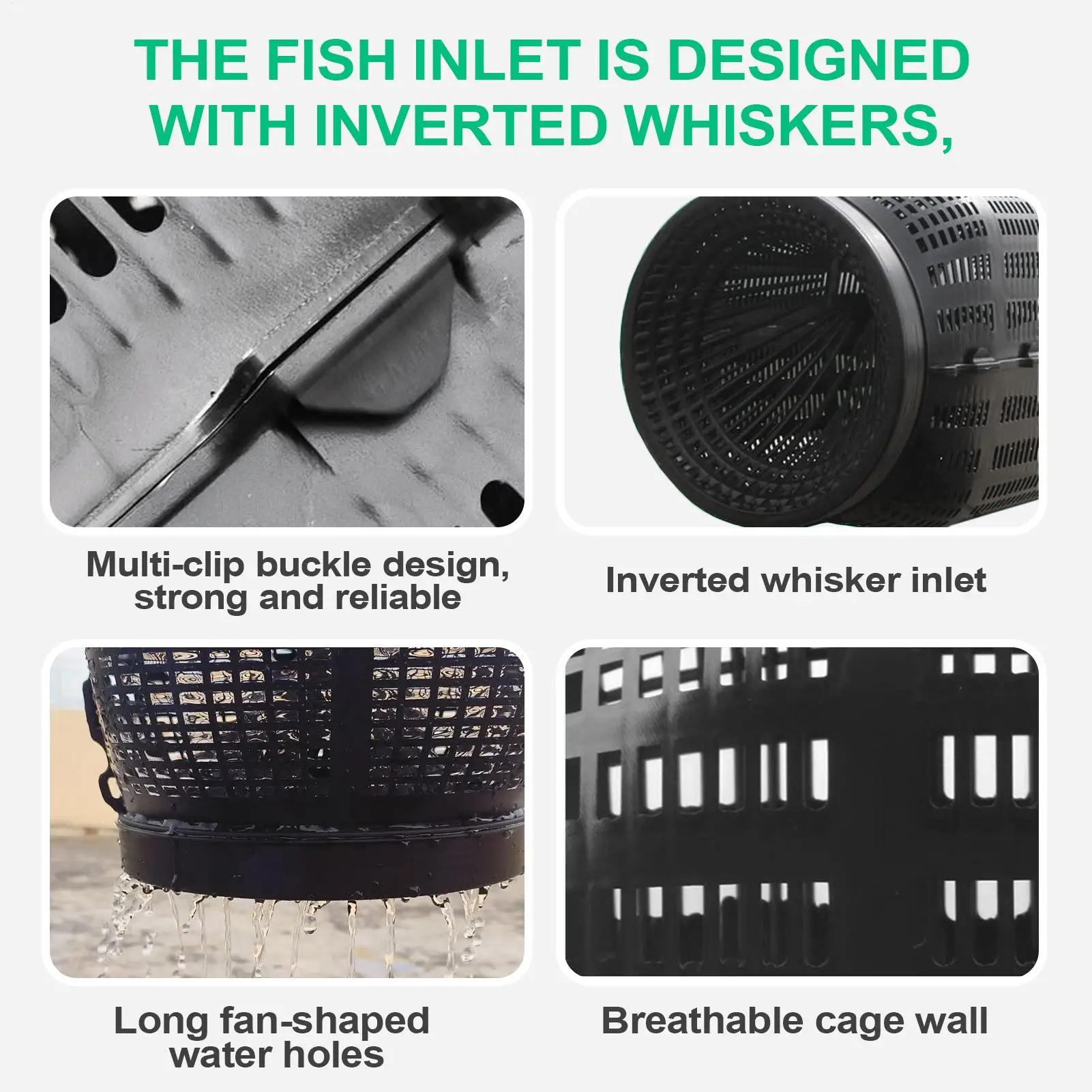 Fish Trap Portable Minnow Trap Crab Cage Fishing Accessories for Catch Eel Shrimp Turtle Lake Pond Saltwater Freshwaters view 5