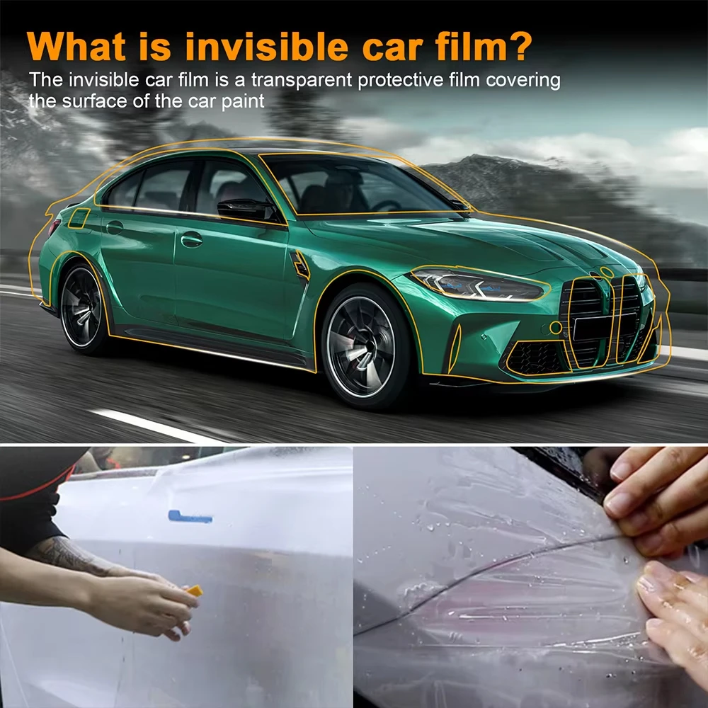 

For BMW M3 G80 2021 2022 2023 Car 9Mil TPU Scratch-resistant Car Paint Protection Film Transparent Bra Per-cut PPF Kit