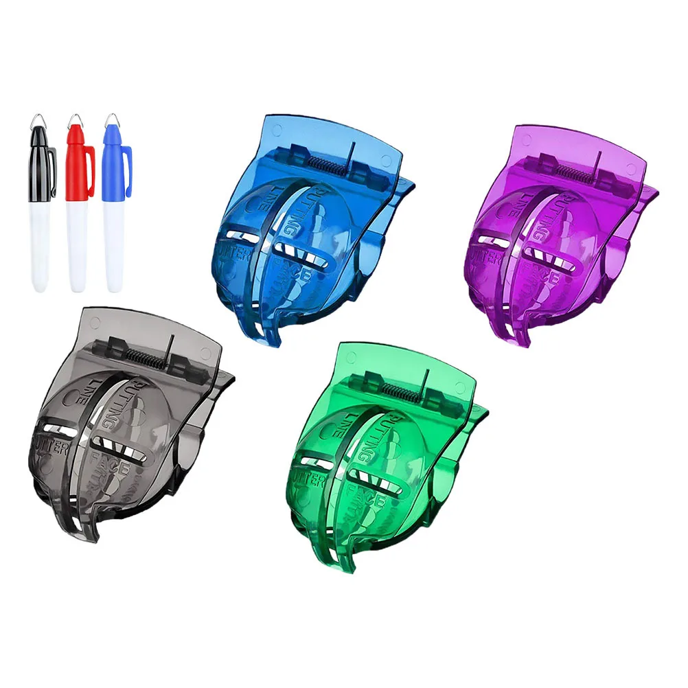 

7Pcs Golf Ball Liner Template Practical Marking Tool Front Back Marking Easy Carry Translucent Design Golfs Ball Liner