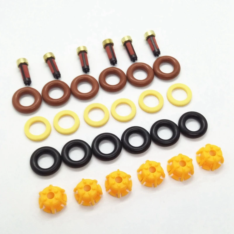 6X Fuel Injector Repair Kit 0280150440 13641703819 For -BMW E60 E39 520I 523I Car Replacement AY-RK004