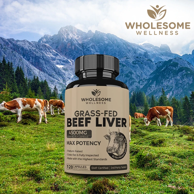 New Zealand Grass-fed Dried Beef Liver Capsules To Support Heart, Brain, Blood, Liver Health and Immune System