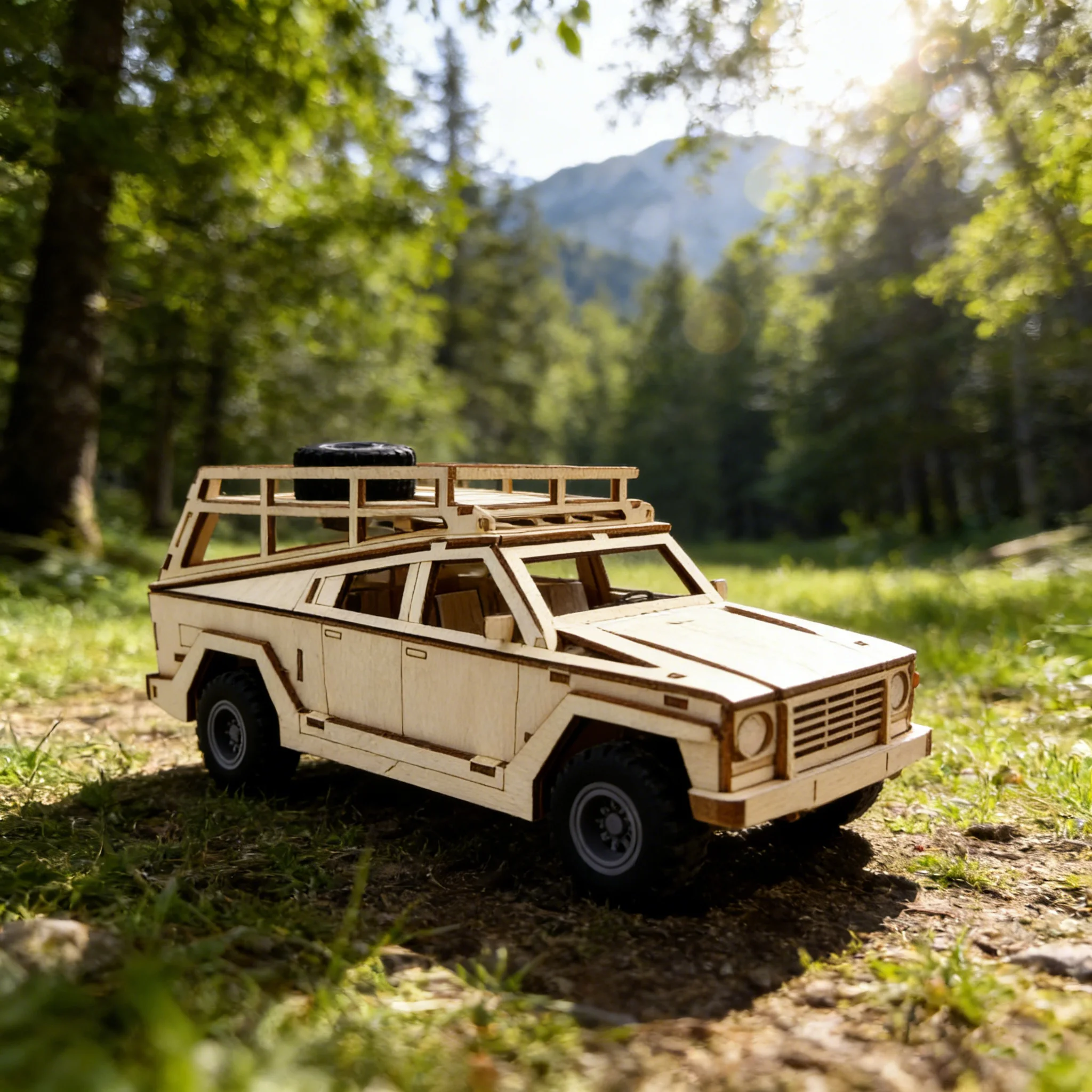 1 puzzle 3D in legno furgone da viaggio modello di assemblaggio in legno fai da te regalo creativo per decorazioni natalizie perfetto per l'assemblaggio familiare