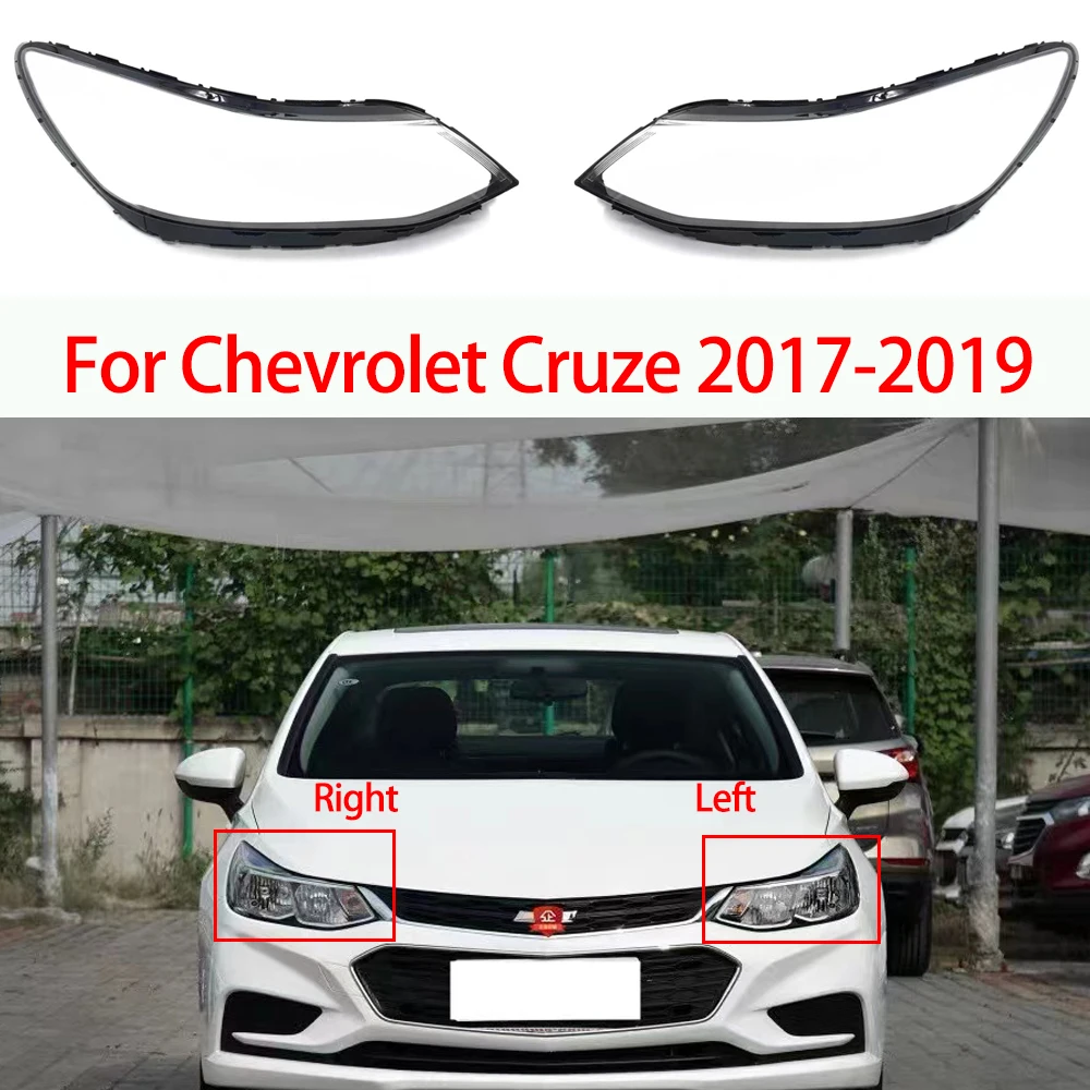 

For Chevrolet Cruze 2017-2019 Headlamp Cover Lamp Shade Headlight Transparent Glass Shell Lampshade Replace Original Glass Lens