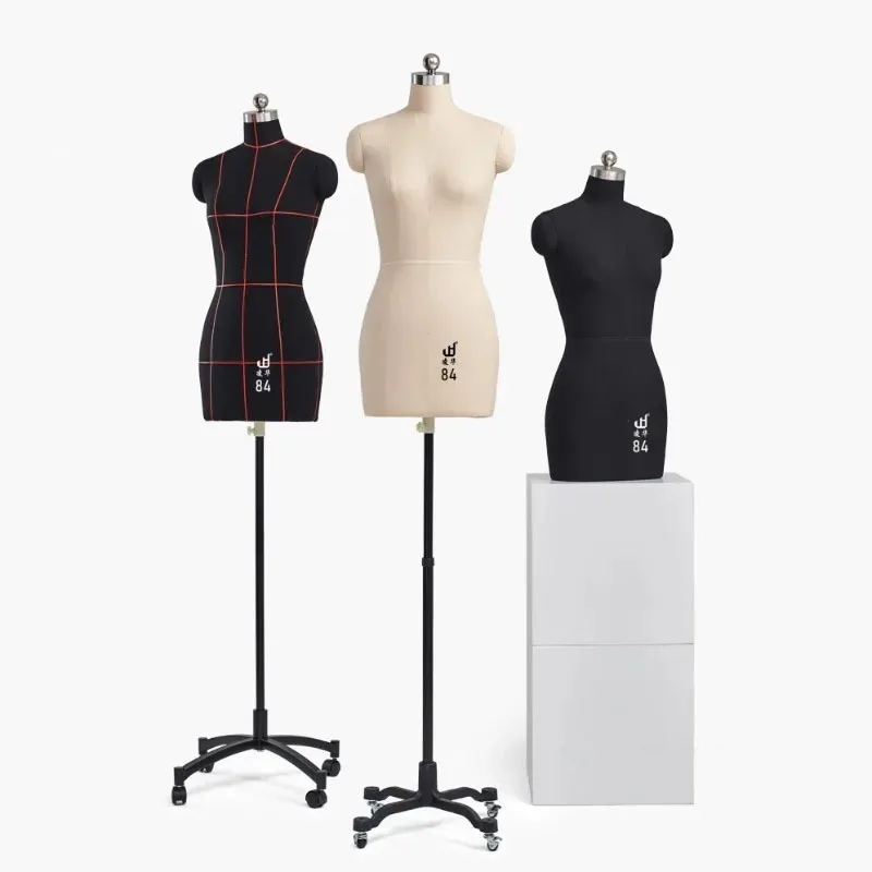 Female Mannequins for Clothing Design Professional Bust Modeling Sewing Mannequins with Stand Metal Base Can Be Pinned AA