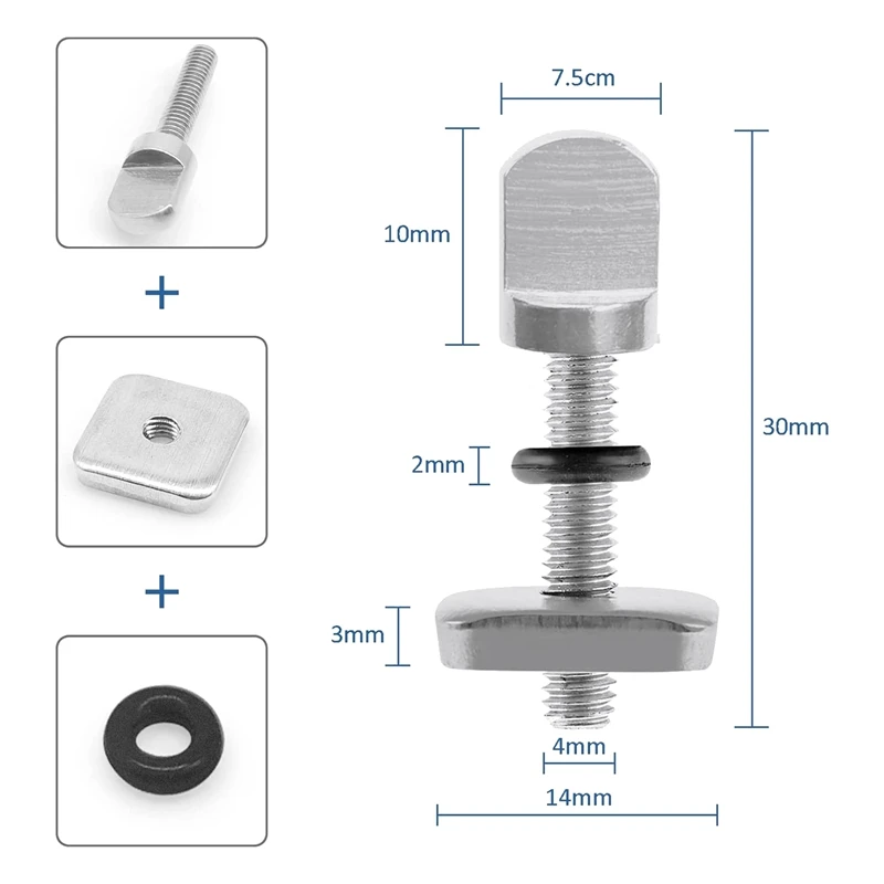 10 Pcs Removable Surfboard Fin Screw,Fin Screw Thumb Fin Surfboards Accessories For Surfboards Longboards