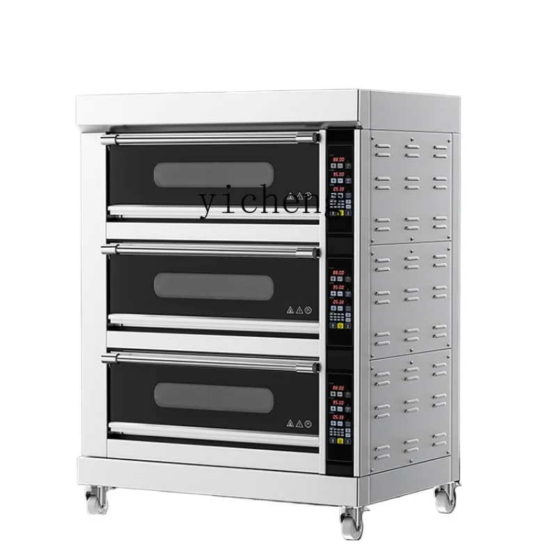 Tqh Electric Oven Commercial Full-Automatic Large Capacity One, Two, Three-Layer Cake Bread Pizza Oven Electric Baking Oven