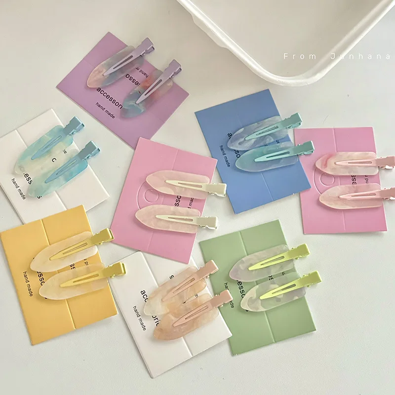 Słodka i kolorowa spinka do włosów bez tłoków z sokiem owocowym śliczny klips do makijażu złamany klips do włosów