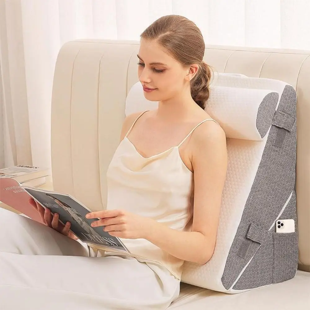 Comfortable Multifunctional Wedge Pillows Sponge Triangle Sleeping Pillow Adjustable Lumbar Support Pillow