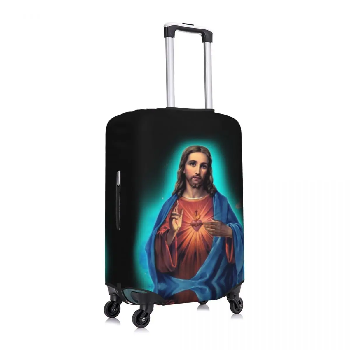 Custom Jesus Christ Luggage Cover Funny Religion Holy Heart Suitcase Protector Covers Suit For 18-32 inch