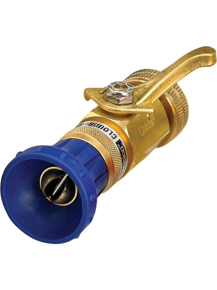 Cloudburst de precisión con válvula de control de alto flujo, rociador de boquilla de manguera de agua para jardín, 48 GPM, 80 PSI, 3/4 pulgadas por 1 pulgada, resistente