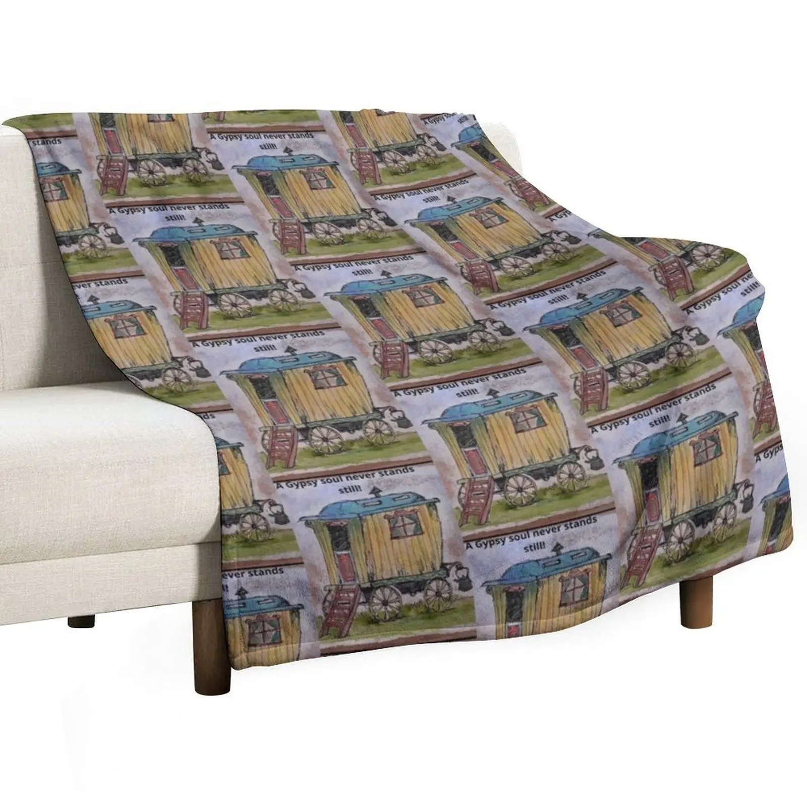 a gypsy soul never stands still Throw Blanket Quilt halloween Bed covers Tourist Baby Shaggy Blankets