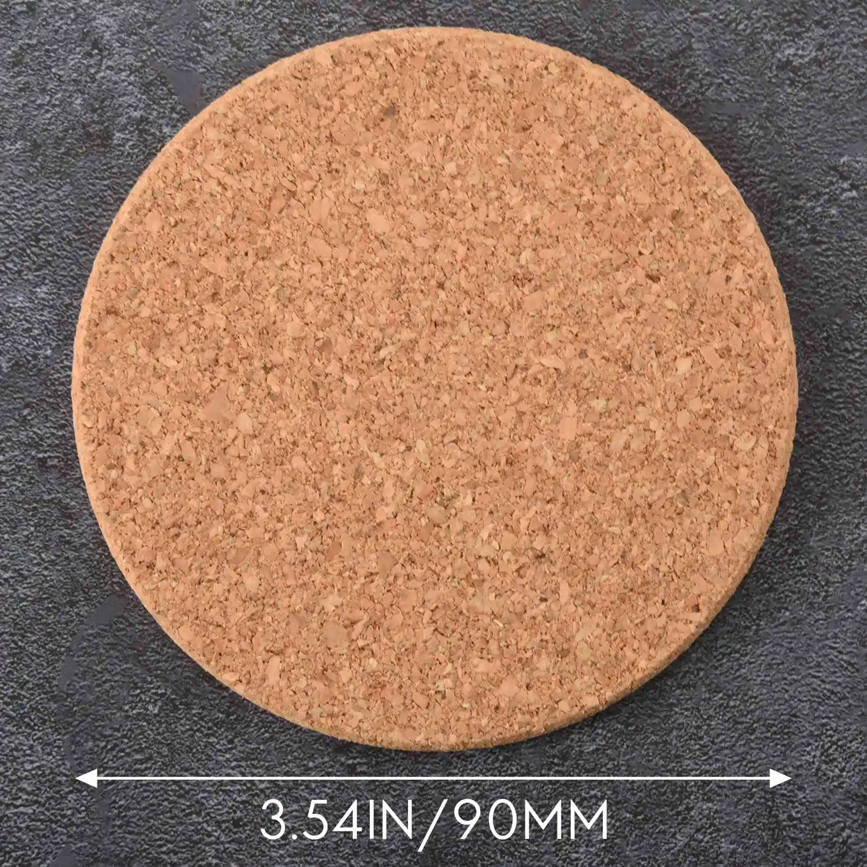 Coasters Reutilizáveis Cork Bar Drink, Absorvente, 90mm, 5mm de espessura, Conjunto de 10