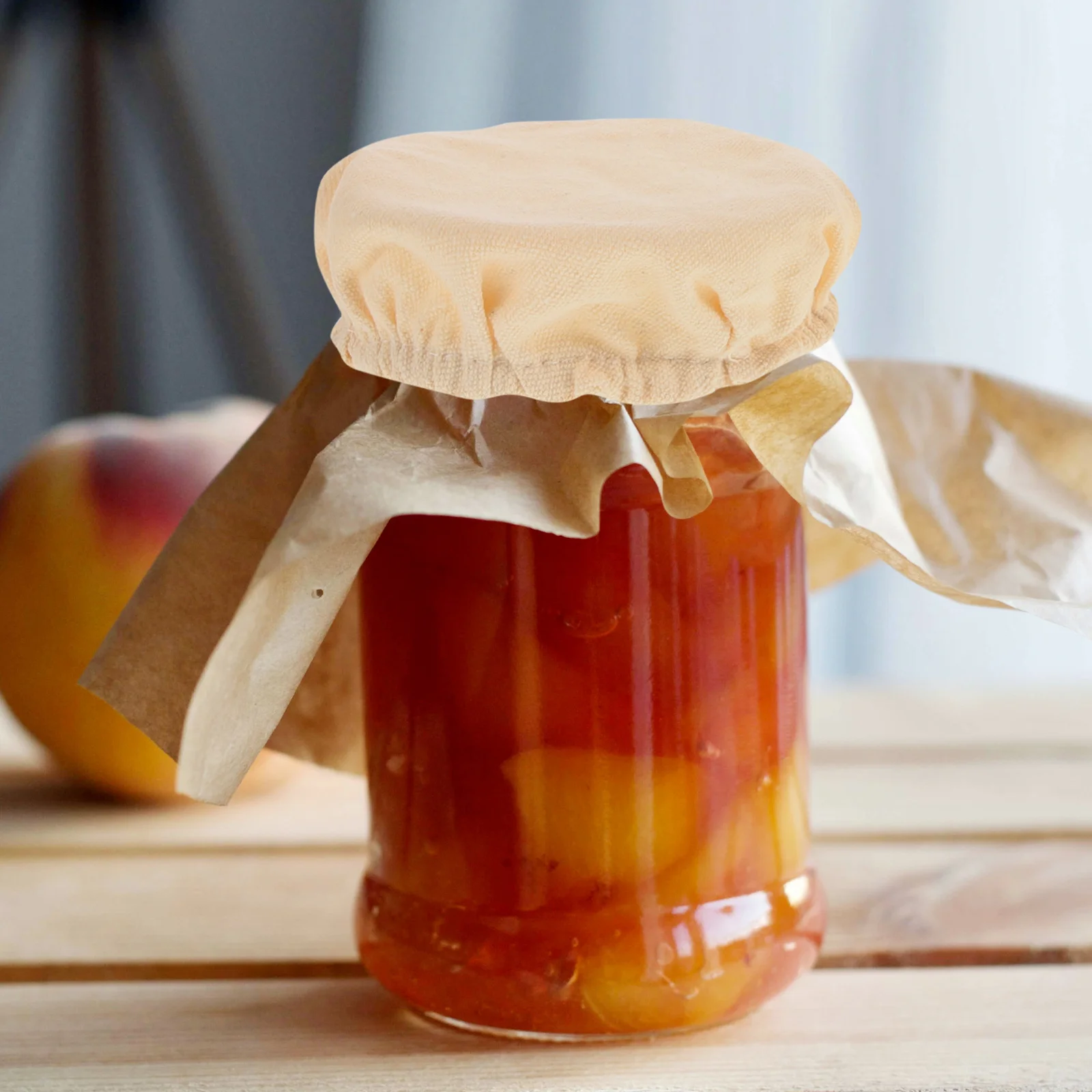 

4Pcs Cloth Jar Lid Covers Reusable Dustproof Protector for 6-7.5cm Diameter Fermentation Bread Jar Covers Kitchen Glass