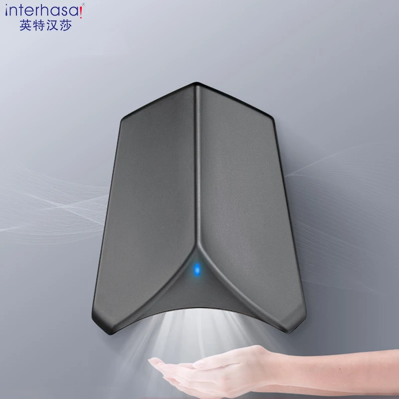 interhasa! Automatic Jet Hand Dryer Induction Hot and Cold Infrared Sensor HEPA Filter High Power Hand Dryer Bathroom Hotel