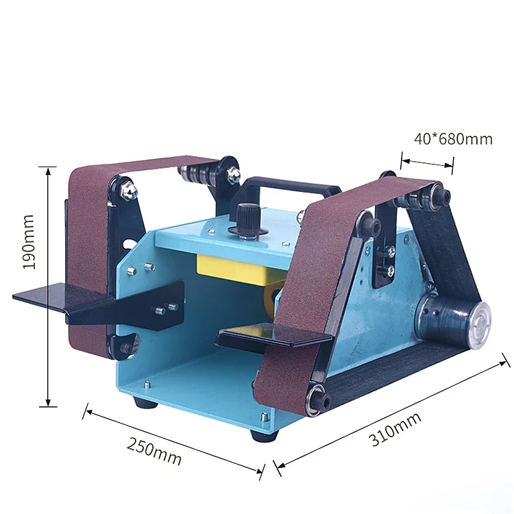 Levigatrice a nastro a doppio asse Levigatrice elettrica a velocità variabile 950W 220V con 5 cinghie 40mm * 680mm