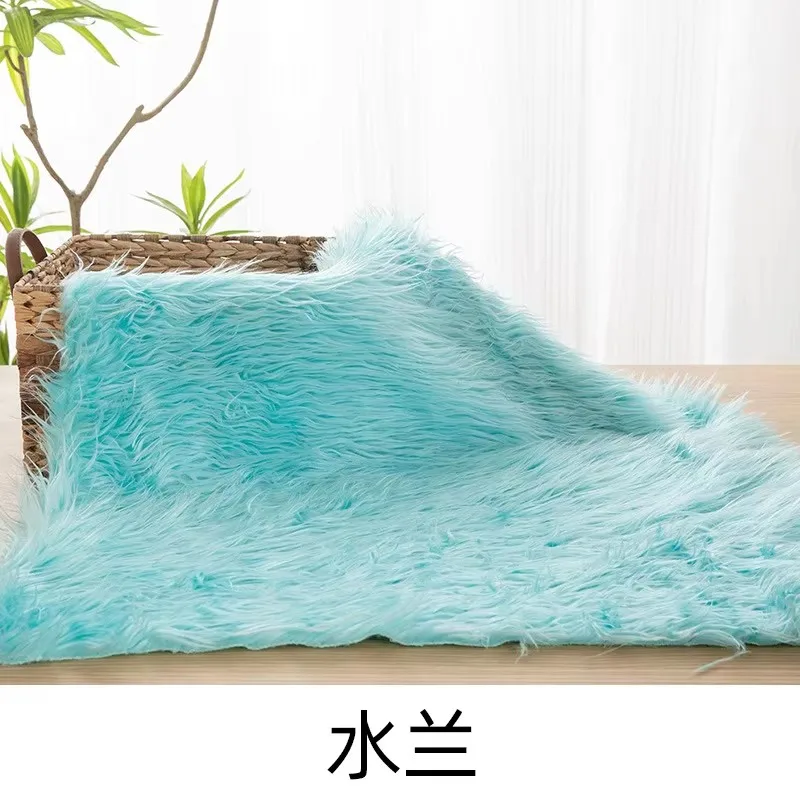 

1yard Coat Vest Stage DIY Newborn Photographic fabric，3cm Long Wash rabbit hair with water fur Fabric For clothing