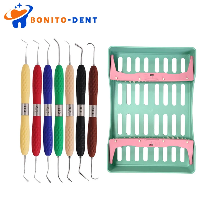 High Quality Dental Instruments Resin Composite Filling Set Aesthetic Restoration Kits Filler Spatula With Silicone Handle