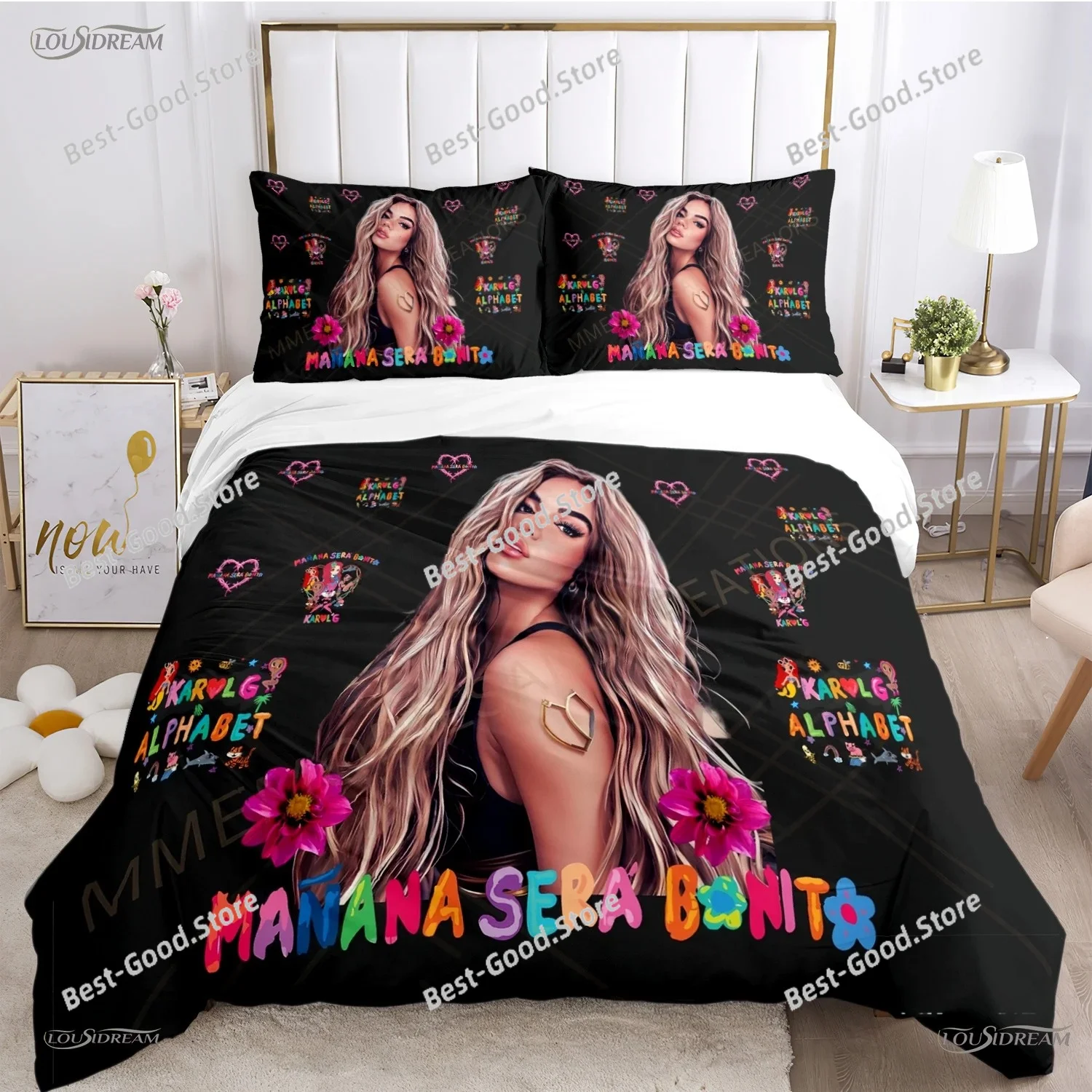 Casal Karol G Sexy Singer All Season Duvet Cover Comforter Bedding Set Soft Quilt Cover and Pillowcases SingleDoubleQueenKing