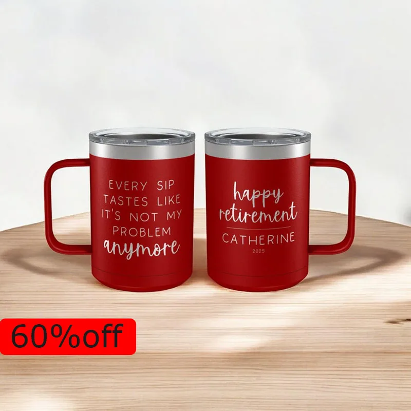 

Персонализированная кофейная кружка на пенсию для Босса Коловерга - керамическая чашка с гравировкой имени/даты - 12 унций подарок на пенсию для нее него