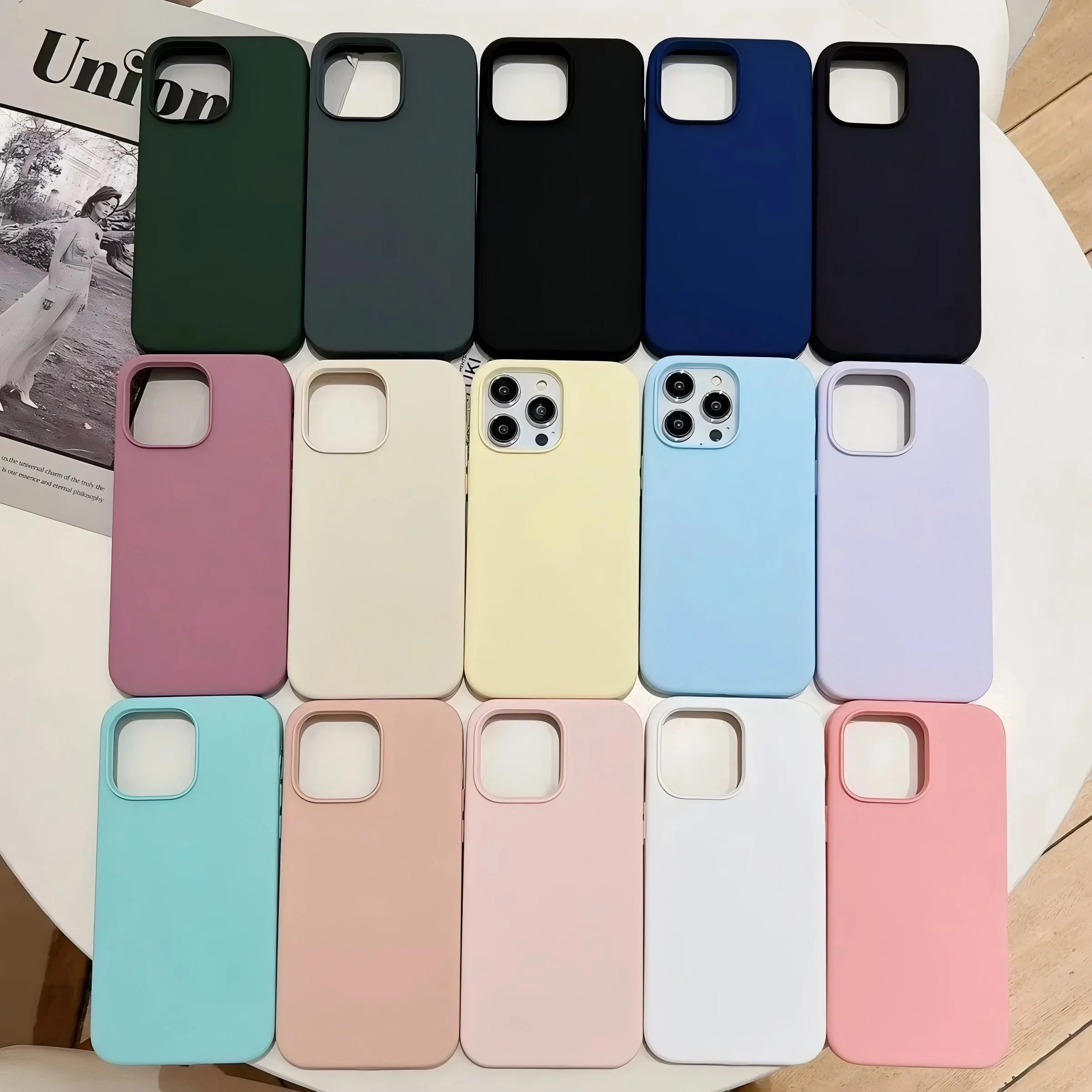 Original Silicone Case For iPhone 17 16 13 15 14 12 Pro Apple Cover for iPhone16 17 ProMax 13 11 Pro