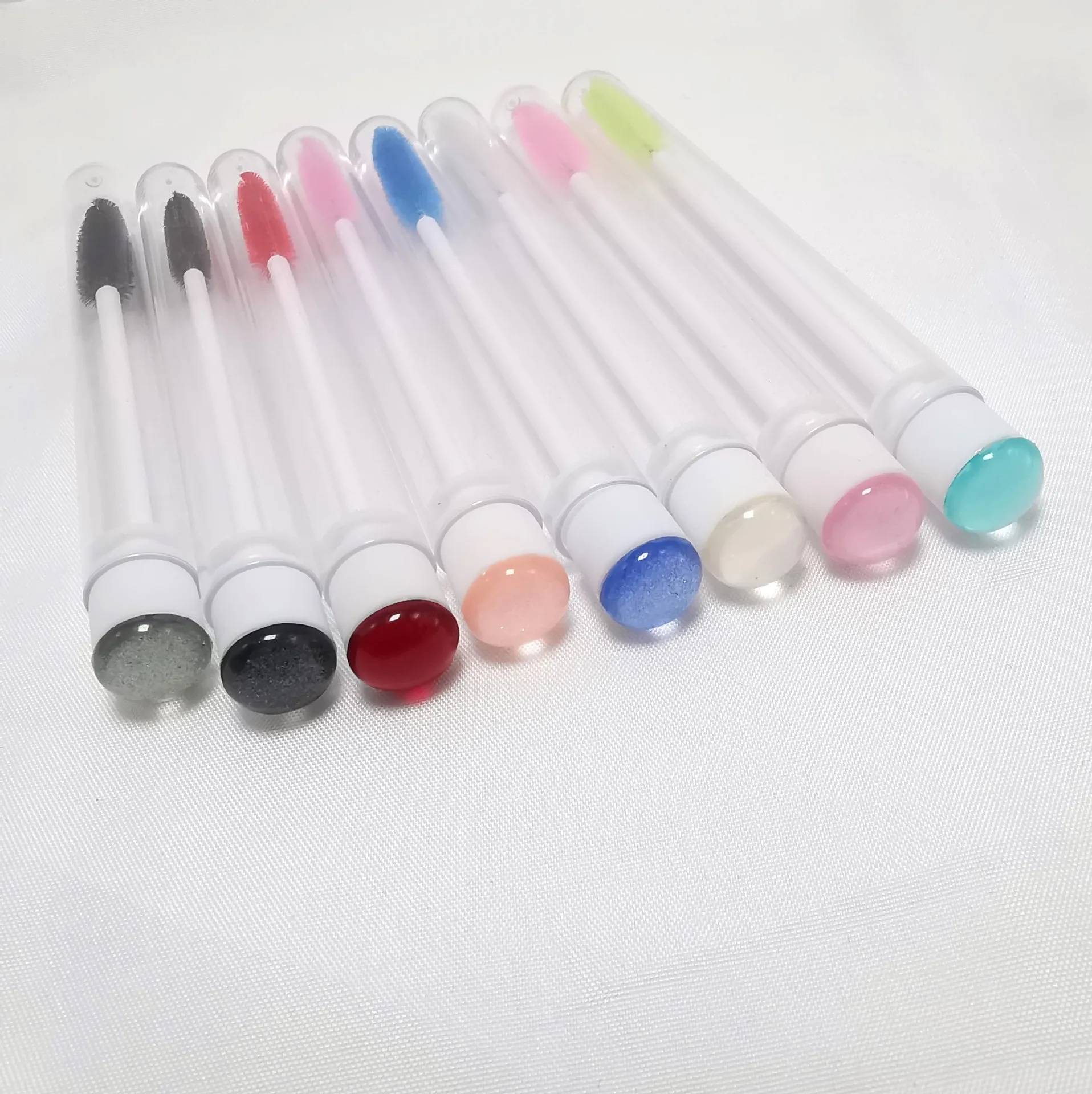 أدوات ماكياج التجميل فرشاة رمش المتاح مع أنبوب فرش لاش ماسكارا الصولجانات الحاجب Spoolie قضيب مجموعة مع أنبوب