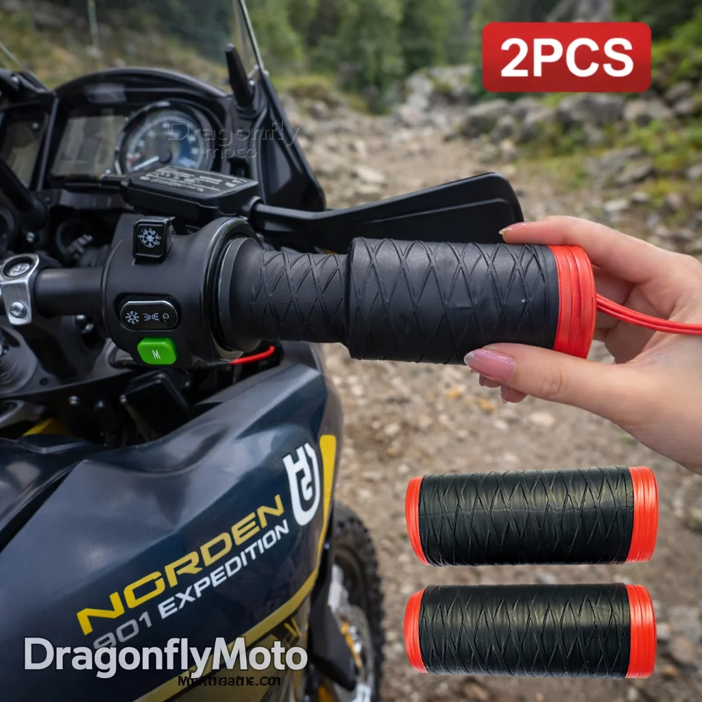 Motorcycle Silicone Handlebar Cover For Husqvarna Norden 901 Expedition Self Shrinking Non-Slip Motorcycles Grip Covers Sleeve
