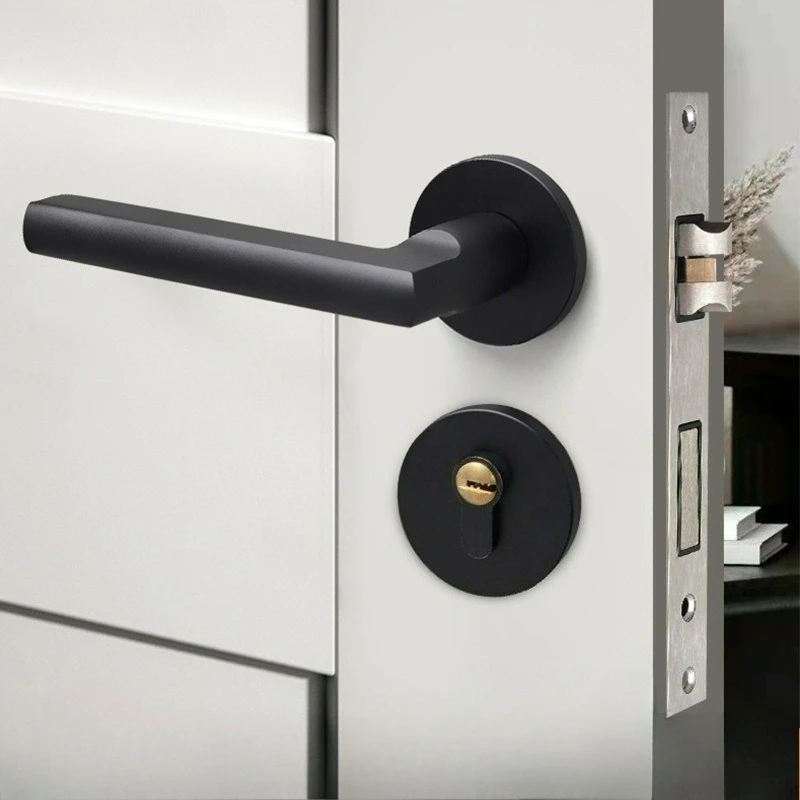 Simple Indoor Bedroom, Home Use, No Modification Hole Room, Door Split Lock, Silent Universal Wooden Door Lock