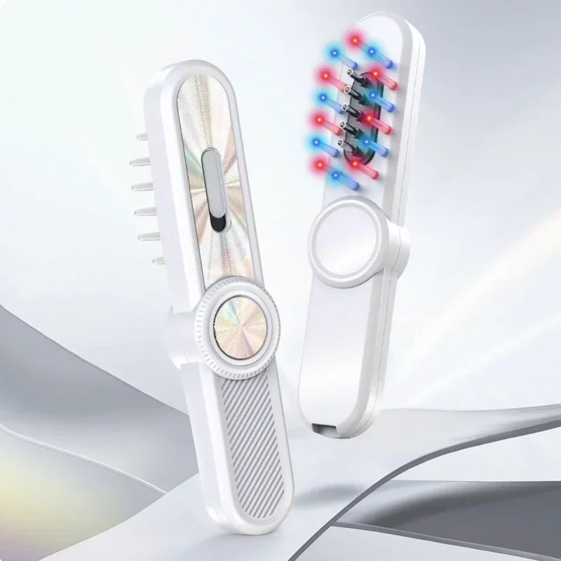 Electric Massage Comb Vibration Red Light Therapy Hair Growth Massage Scalp Brush Anti Hair Loss Liquid Oil Applicator