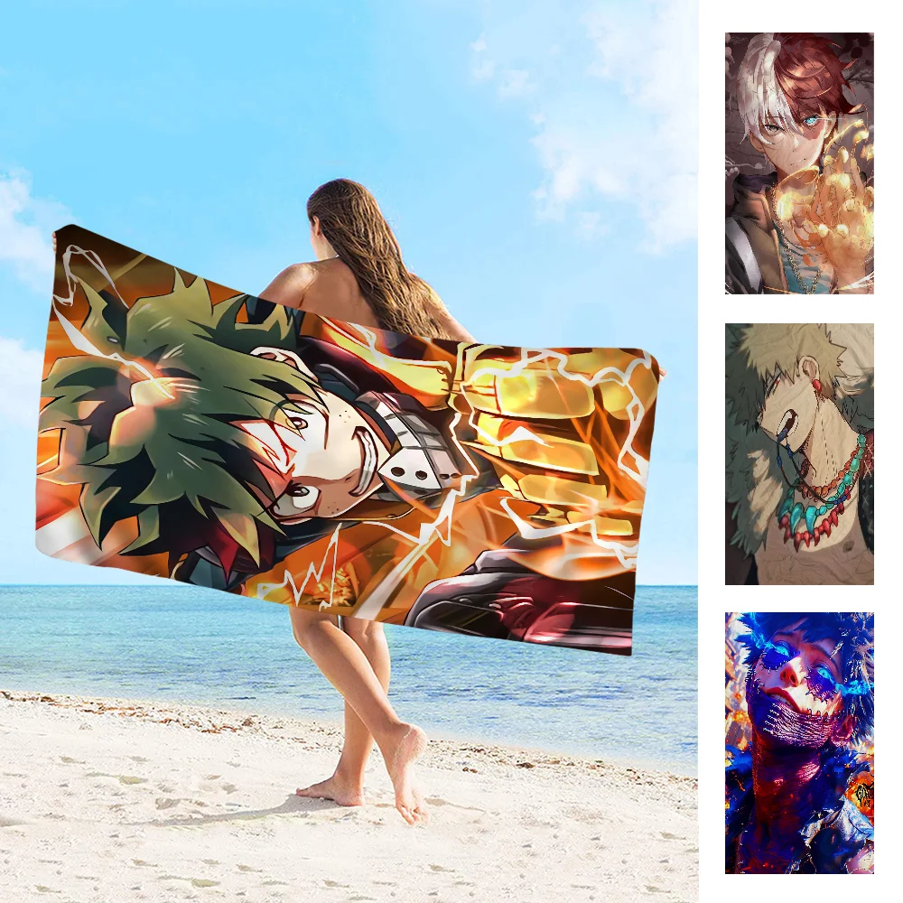 My Hero Academia Microfiber Beach Towel Absorbent Quick Dry Soft Yoga Swimming Resort Mountain Climbing Towel