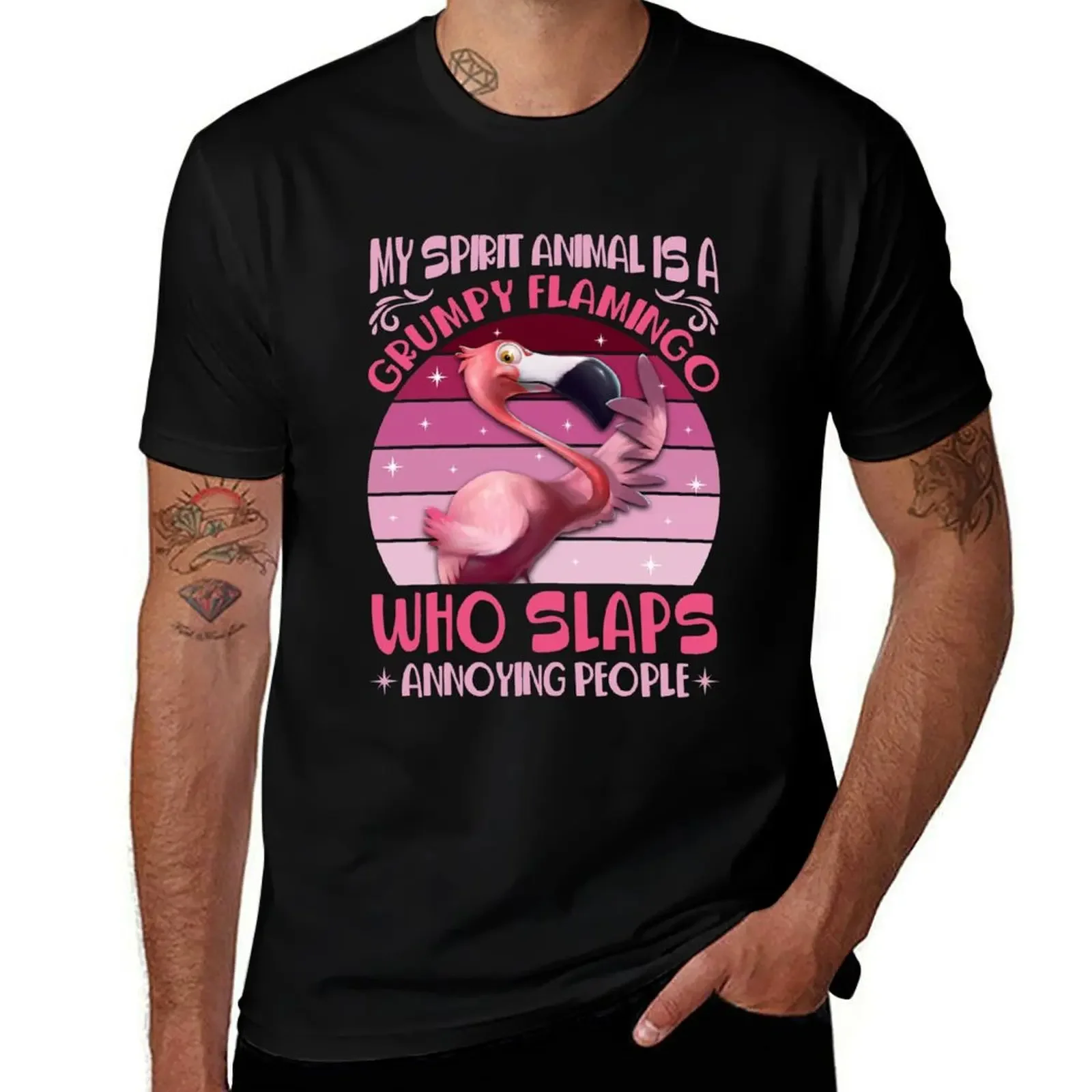 Flamingo Lover My Spirit Animal Is Grumpy Flamingo T-Shirt clothes anime stuff plain anime figures mens designer t shirt