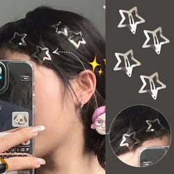 5pcs bunte Metalls tern bb Haars pangen Frauen y2k Snap Haarnadeln Seite Haars pangen coole Mädchen Clip Boutique Kinder Haarschmuck