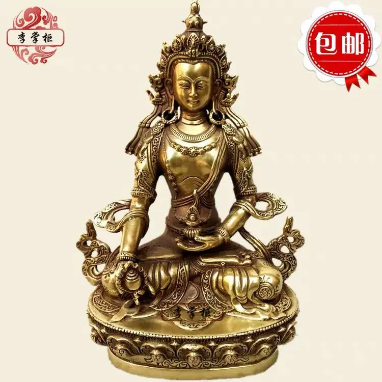 Large pure copper Jizang Bodhisattva Buddha statue, Tibetan Tantra Nepalese, the new Jizang King bronze statue of Buddha can be