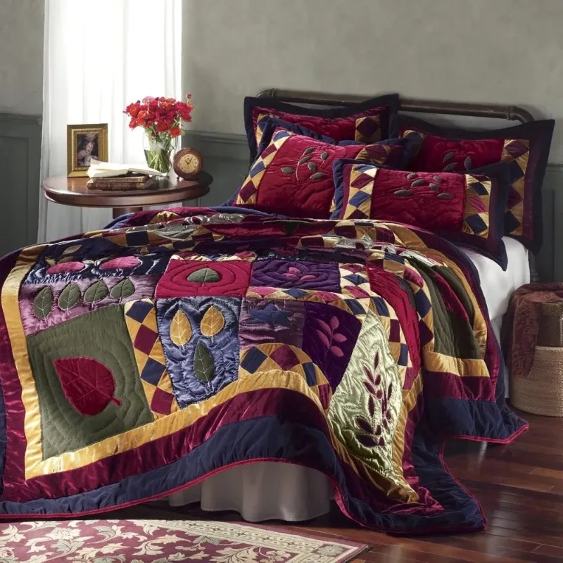 

Ideal for All Seasons Velvet Dreams Quilt for Full/Queen Size - Luxurious, Hand-Quilted Velvet Design,