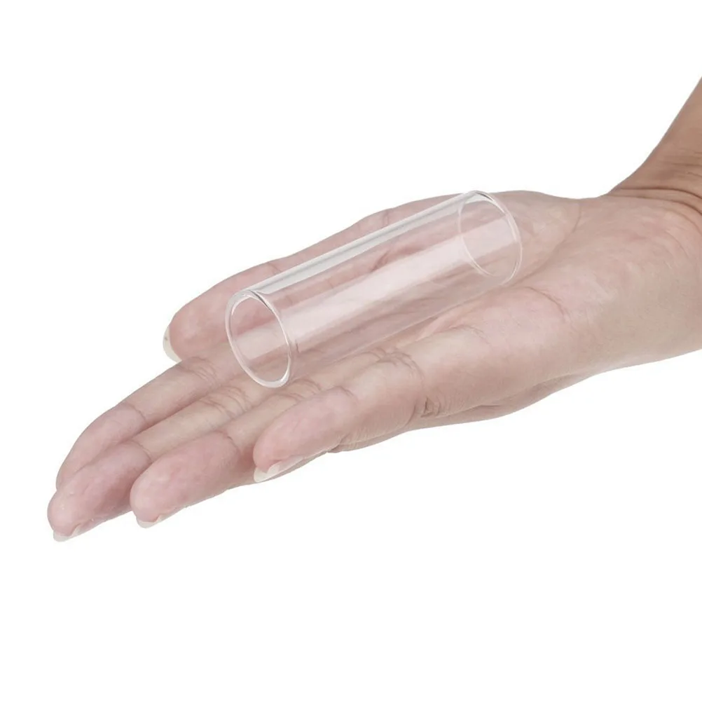 

2PCS Guitar Slide Glass Bottleneck Accessories Bright Tone Cylinder Sustained Intonation Clear Sound Professional