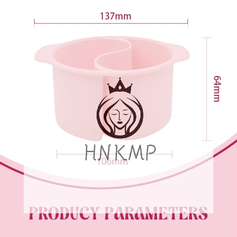 Silicone Double Compartment Nail Soak Bowl Heat Resistant 1Pcs Stain Resistant for Home Manicure Nail Studio Professional Use