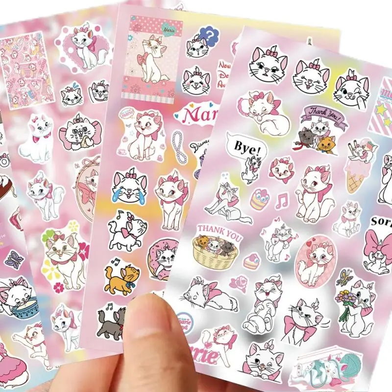 

The Aristocats Marie Cat 32 Sheets Per Set of Eight Sheets Cut Film Sticker Disney Cute Packaging Material Waterproof Stickers
