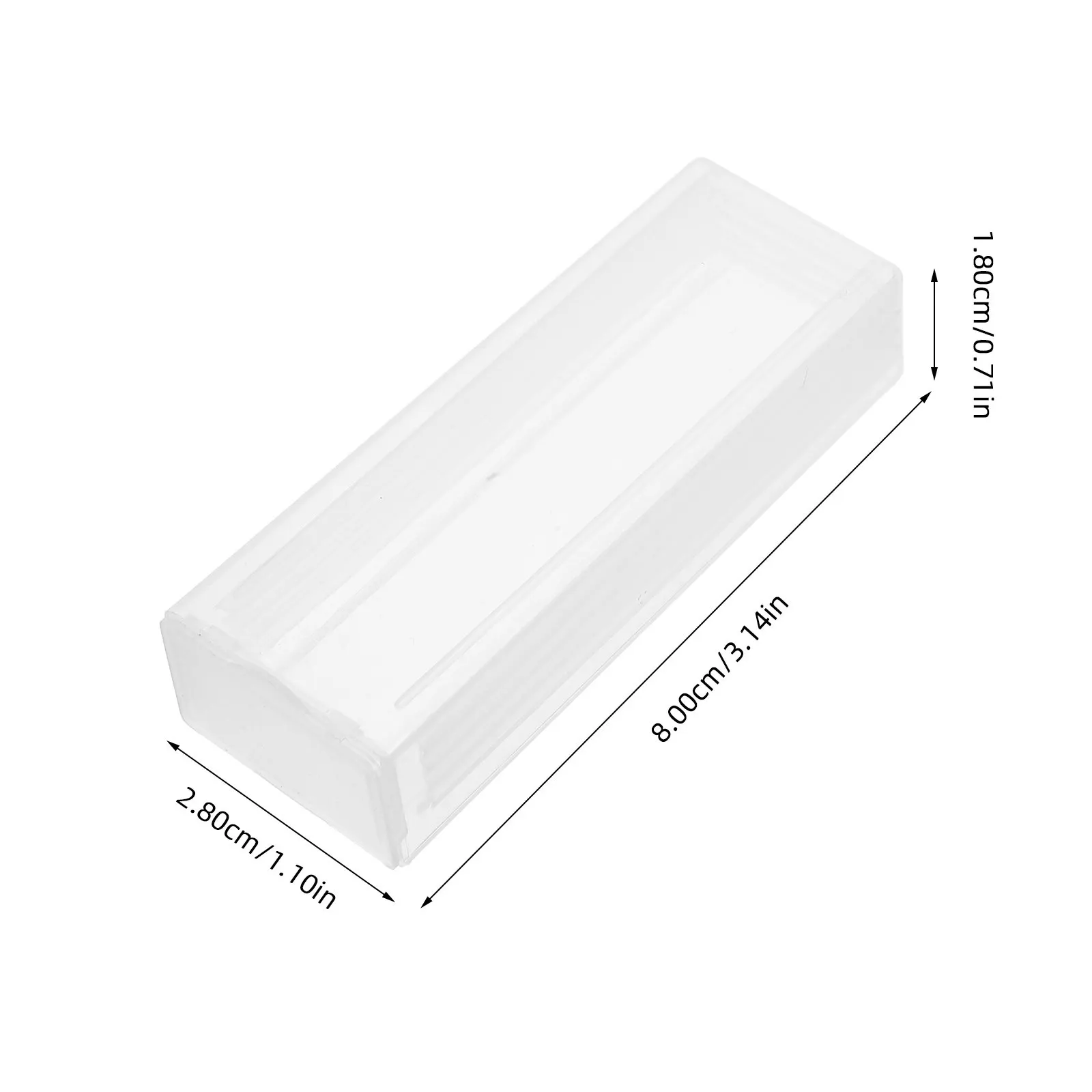 1 Piece PP Plastic Microscope Slide Case Rectangular Transparent Holder for Laboratory Research Slide Storage Box Equipment