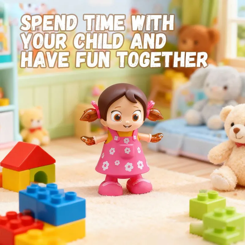 ダンシングガールアクションフィギュア：音楽と光、歌う/踊るロボット - 男の子、女の子、子供向けのクールで安いおもちゃ、クリスマスプレゼント