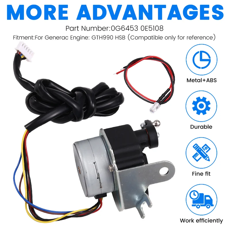 

A09E-шаговый двигатель в сборе 0G6453 0E5108 подходит для двигателя Generac GTH990 HSB