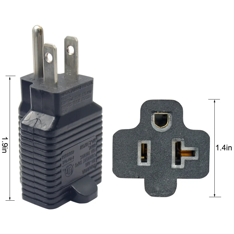 USA AC Power Adapter NEMA 5-15P TO NEMA 5-20R Connector Converter Male To Female PDU/UPS Conversion Plug Socket 5-15R