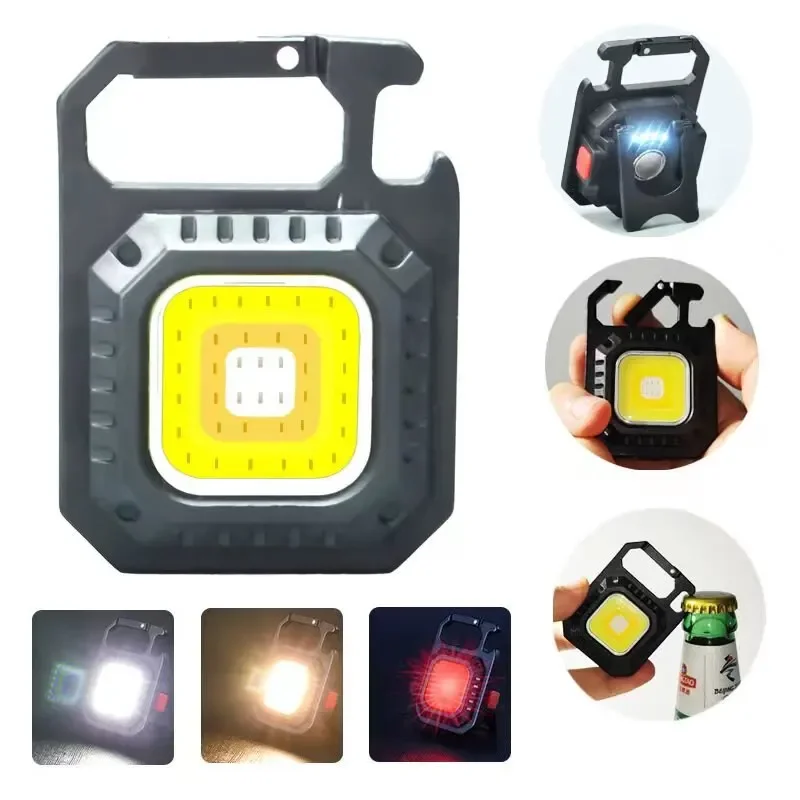 Mini LED-zaklamp Magnetisch COB Outdoor Camping Zakwerklamp 800 lumen USB Oplaadbaar 7 modi Spotlights